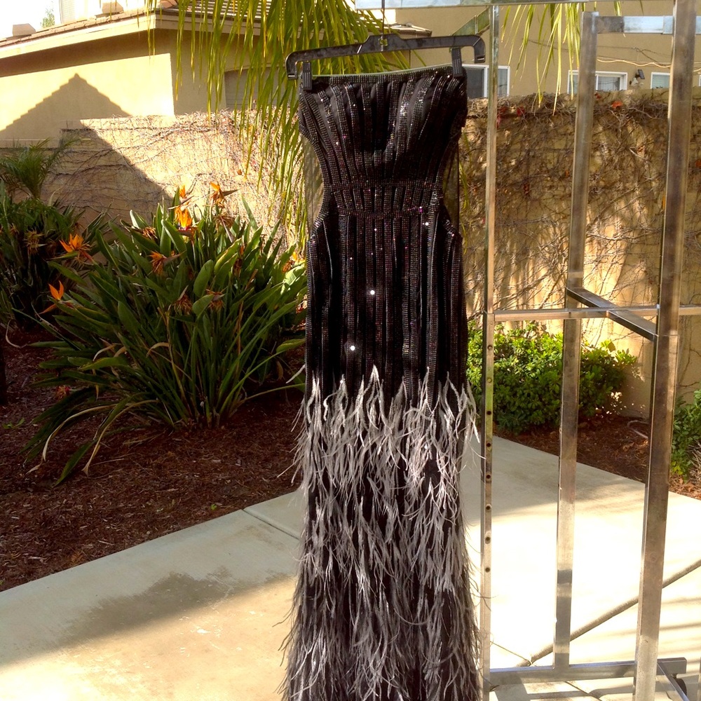 Black elegant evening gown.